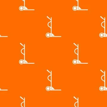 Large size trolley pattern vector orange 스톡 일러스트