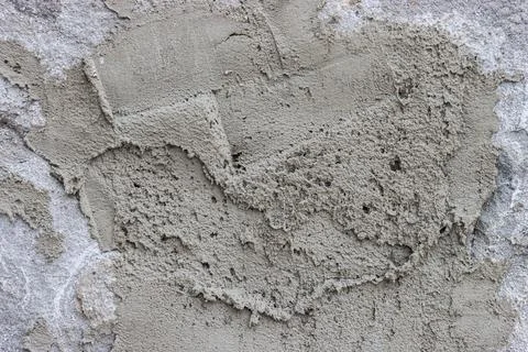 Large smears of cement on the wall. Stock Photos