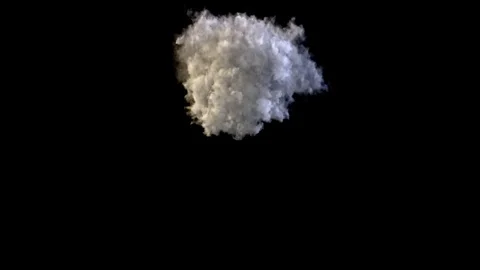 Large smoke cloud coming towards camera, with alpha channel Video stock 72675583