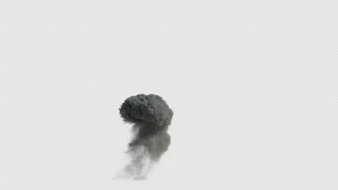 Large Smoke Explosion with Alpha 12 Stock Footage 138616394