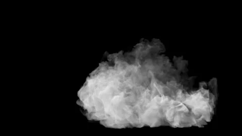 Large Smoke Side View Stock Footage 339287356