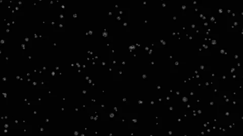 Large snow on a black background, slowly falling from top to bottom Stock Footage 157726619
