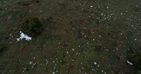 Large snow-covered valley Stock Footage 126704434