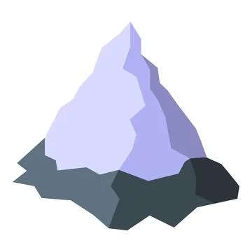 Large snow iceberg floating with big underwater part Stock Illustration