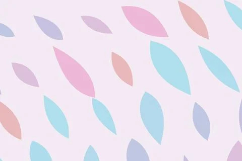 Large softly colored botanical forms drift across a pale lavender surface, .. 스톡 일러스트