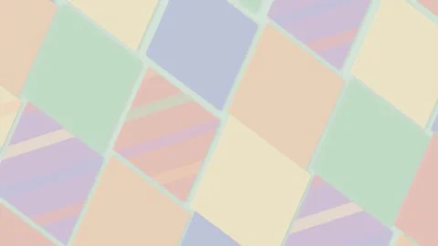 Large softly colored polygons shift against smaller angular fragments, crea.. Stock Footage 347386998