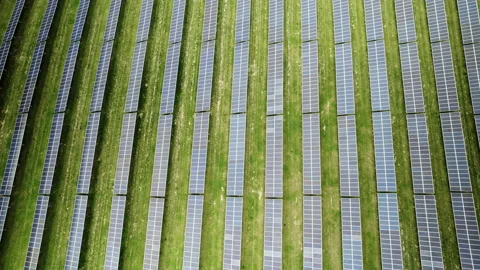 A large solar array in the midwest Stock Footage 158930987