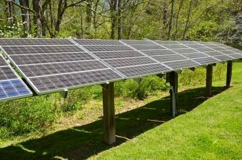 Large Solar Energy Panel Array Foto stock