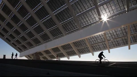 Large solar energy panel Stock Footage 1065155