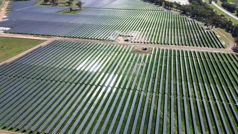 Large solar farm Stock Photos