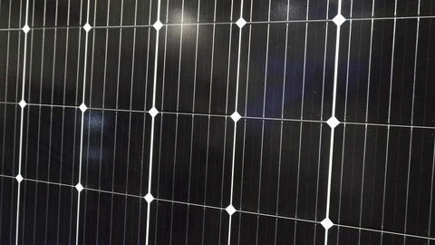 Large solar panel close up, Power generation Video stock 98687761