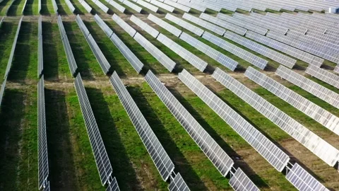 Large Solar Panel Renewable Energy Array 库存影片 340121569
