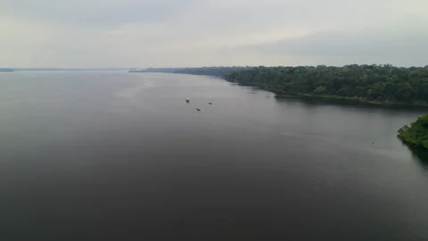 Large space of the Amazon river. Stock Footage 168111031