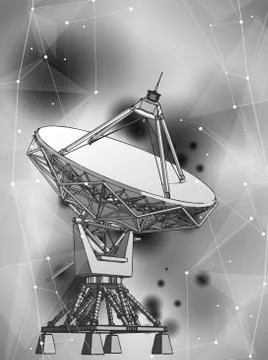 Large Space Radar Doppler studies the depths of space Stock-Illustration