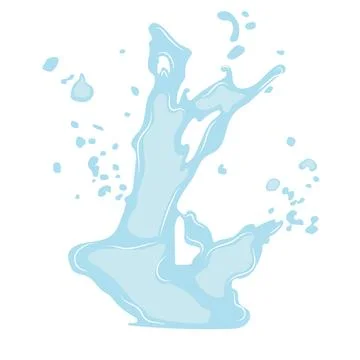 A large splash of spilled liquid on the surface 库存插图