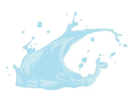 Large splash of spilled liquid on the surface88 Stock Illustration