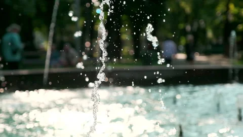 Large splashes of the fountain Stock Footage 155078751