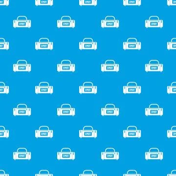 Large sports bag pattern seamless blue 库存插图