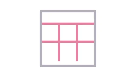 A large square with four smaller squares arranged within it, creating a gri.. Stock Footage 334930894
