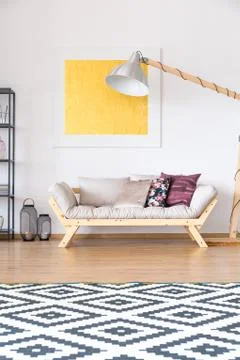 Large square patterned carpet Stock Photos