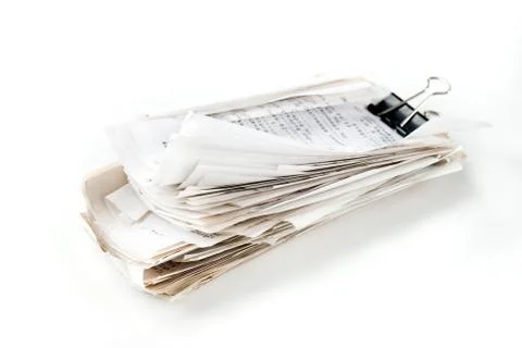 Large stack of checks Stock Photos