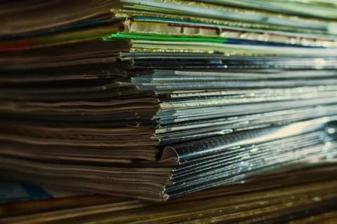 Large stack of magazines Stock Photos