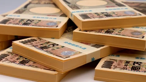 A large stack of rotating banknotes Stock Footage 336551330