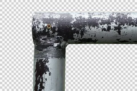 Large steel bars rust isolated on white background. Stock Photos