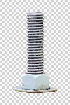 Large steel nut, old condition, rusted, damaged isolated on white background. Stock Photos