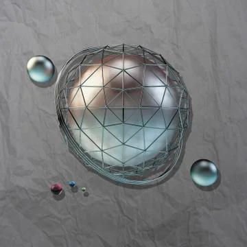 Large steel sphere Stock Illustration