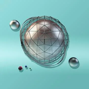 Large steel sphere Stock Illustration