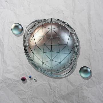 Large steel sphere Stock Illustration