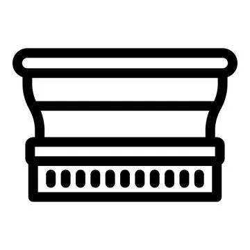 Large stone basin showing ancient architecture and carving details Ilustración de archivo