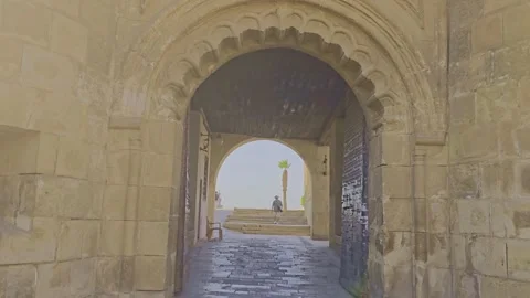 A large stone building Stock Footage 291626447