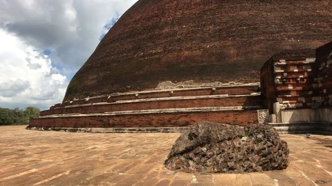 A large stone building with a mountain in the background Stock-Footage 125207653
