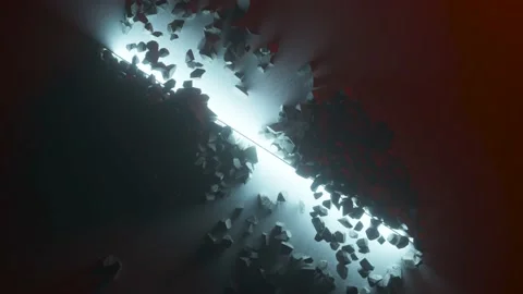 Large stone cube explodes and disintegrates into hundreds of small pieces Stock Footage 142088940