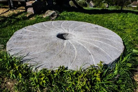 Large stone millstone from the mill Photos