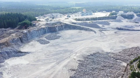 Large stone quarry Stock Footage 110635221