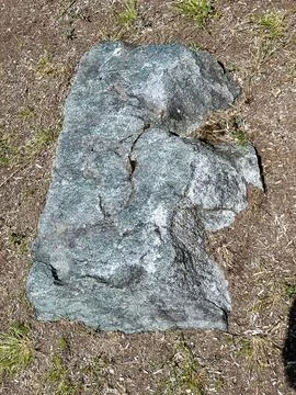 A large stone in the soil Stock Photos
