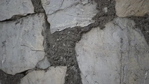 Large Stone Wall Slider Shot Stock Footage 139191919