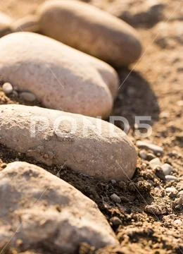 Large Stones On The Ground In Nature