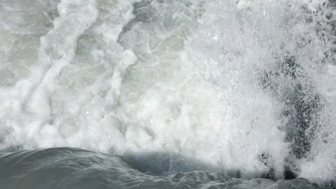 A large stream of water flows through the canal 9 Stock Footage 103973492