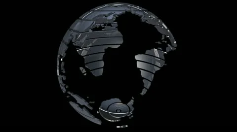 Large Stripes News Globe Stock Footage 11249711