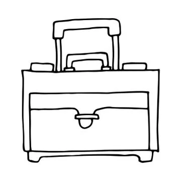 Large suitcase to carry on a white background of the airport. Stock Illustration