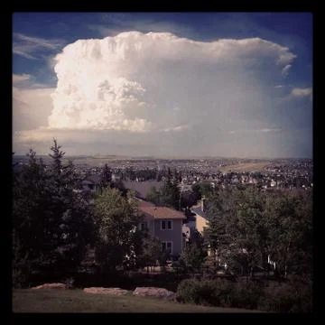 Large summer storm cloud Stock Photos