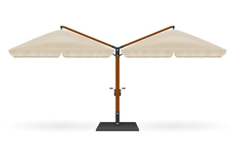 Large sun umbrella for bars and cafes on the terrace or the beach vector illu Illustration