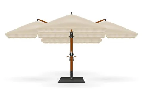 Large sun umbrella for bars and cafes on the terrace or the beach vector illu Stock Illustration