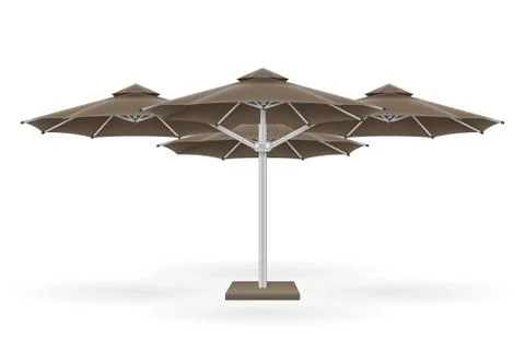 Large sun umbrella for bars and cafes on the terrace or the beach vector illu Illustration