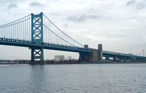 Large suspension bridge Stock Photos