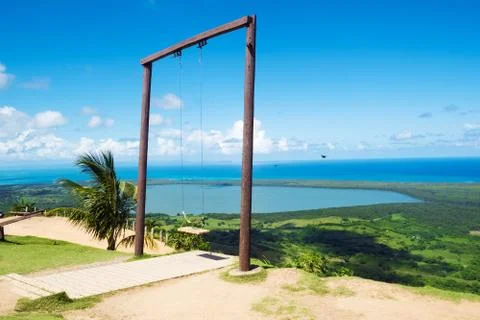 Large swing on the mountain Stock Photos